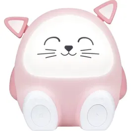 Bigben Interactive - Enceinte lumineuse Bluetooth 5.0 veilleuse décorative Chat - 15W, batterie rechargeable USB-C, minuterie, autonomie 8h