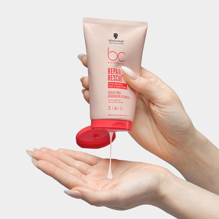 Schwarzkopf BC Repair Rescue Extrémités Scellées Sérum 100 ml - Traite les pointes fourchues, confère éclat et réduit la casse - Soin capillaire végétalien