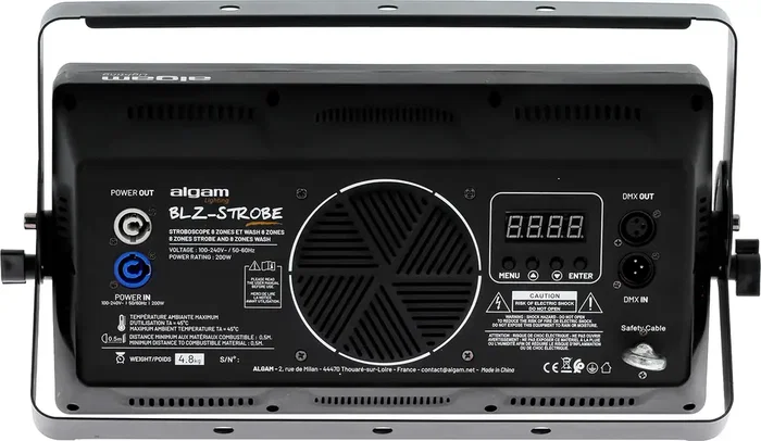 Algamlight BLZ Strobe Proyector Wash RGBW 8 Zonas + Estroboscopio LED DMX 35 Canales 200W