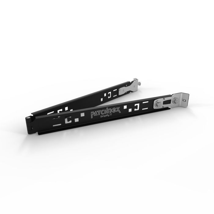 PATCHBOX Setup.exe - Support de montage pour armoire réseau 19 pouces, assistant d'installation avec support portable, attache-câble, jusqu'à 50 kg