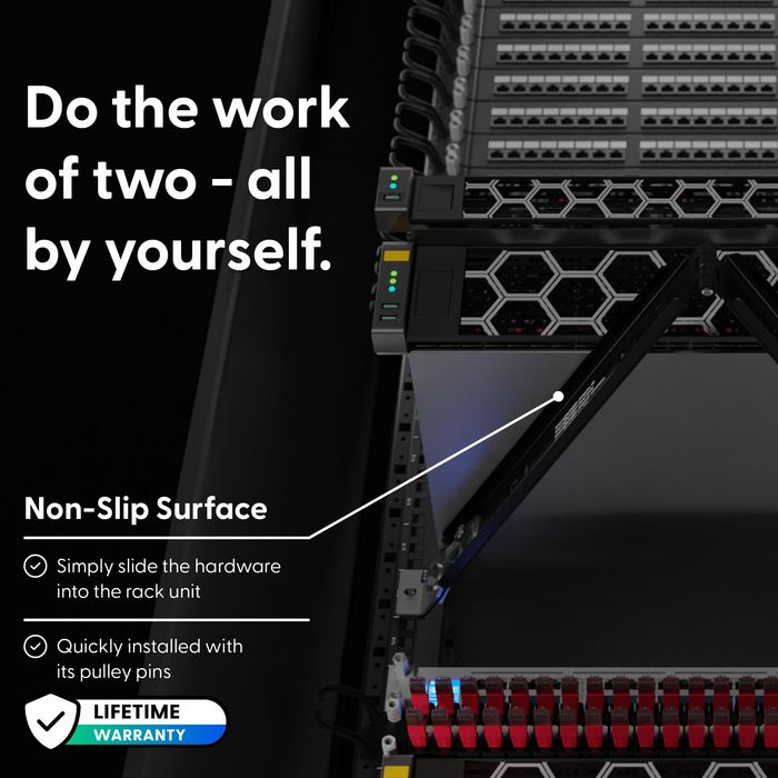 PATCHBOX Setup.exe - Support de montage pour armoire réseau 19 pouces, assistant d'installation avec support portable, attache-câble, jusqu'à 50 kg
