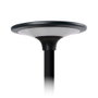 FNP Luminaria LED solaire noire 20 W 2300 lm 4000 K IP65