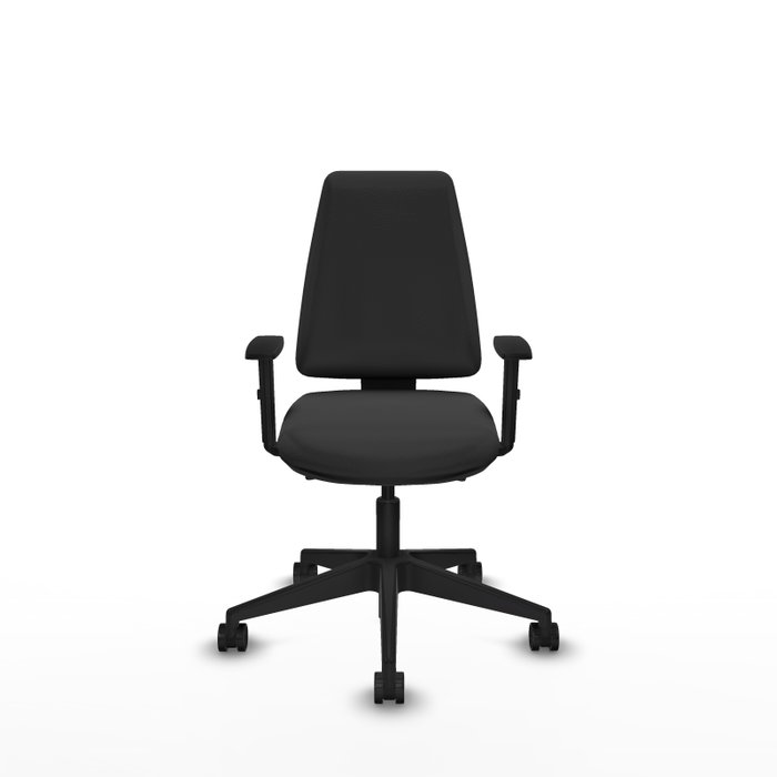 Chaise Elche Asynchrone Cuir écologique Gris foncé Base pyramidale noire Accoudoir 1D Sans appui-tête Roulettes 65mm nylon Chaise Elche Asynchrone Cuir écologique Gris foncé Base pyramidale noire Accoudoir 1D Sans appui-tête Roulettes 65mm nylon
