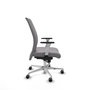 Piqueras Y Crespo Chaise de direction Albacete confidente, Similicuir Gris, Base Aluminium