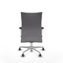 Piqueras Y Crespo Chaise de direction Albacete confidente, Similicuir Gris, Base Aluminium