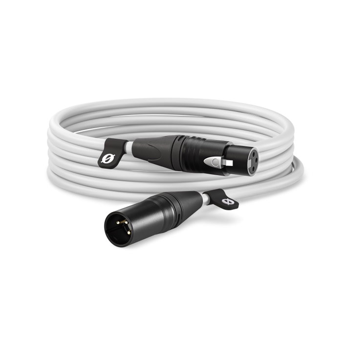 RODE Câble XLR 6 mètres Blanc avec Connecteurs Neutrik et Câblage Canare RODE Câble XLR 6 mètres Blanc avec Connecteurs Neutrik et Câblage Canare