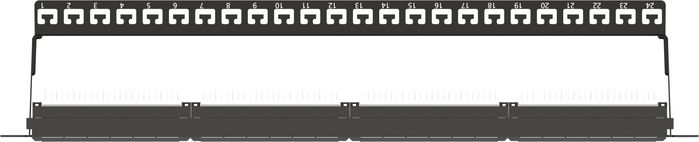 MicroConnect PP-004 Panneau de brassage 19" UTP Catégorie 6, 24 ports double, terminaison IDC MicroConnect PP-004 Panneau de brassage 19" UTP Catégorie 6, 24 ports double, terminaison IDC