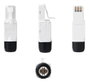 Nanocable Connecteur RJ45 UTP Cat.6A Auto-Crimpable - Sans Outil, Reutilisable, Compatible Cat.5/5e/6/6A (10 Uds) 13x14x50 mm