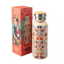 ERIK Gourde Isotherme en Acier Inox 500ml à Design Frida Kahlo, Double Paroi, Conservation 12h Chaud/24h Froid, Bouchon Bois, Sans BPA