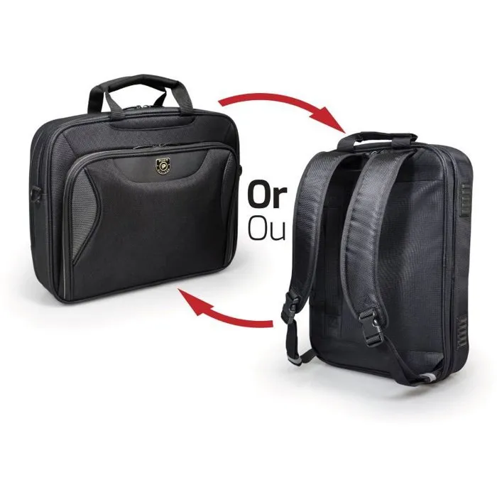 Port Designs Manhattan - Sacoche Sac à Dos Convertible 2 en 1 pour Ordinateur 15,6 Pouces, Tablet 12,9 Pouces - Noir Port Designs Manhattan - Sacoche Sac à Dos Convertible 2 en 1 pour Ordinateur 15,6 Pouces, Tablet 12,9 Pouces - Noir