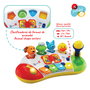Tachan My First Piano avec Animaux Pop-Up - Piano Musical Éducatif avec Microphone, 15 Mélodies, 4 Touches et 4 Personnages Animaux - Multilingue, pour Enfants à Partir de 12 Mois