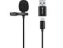 Sandberg Microphone USB Clip Streamer - Micro-cravatte avec fixation pour streaming, réunions en ligne et haute qualité vocale
