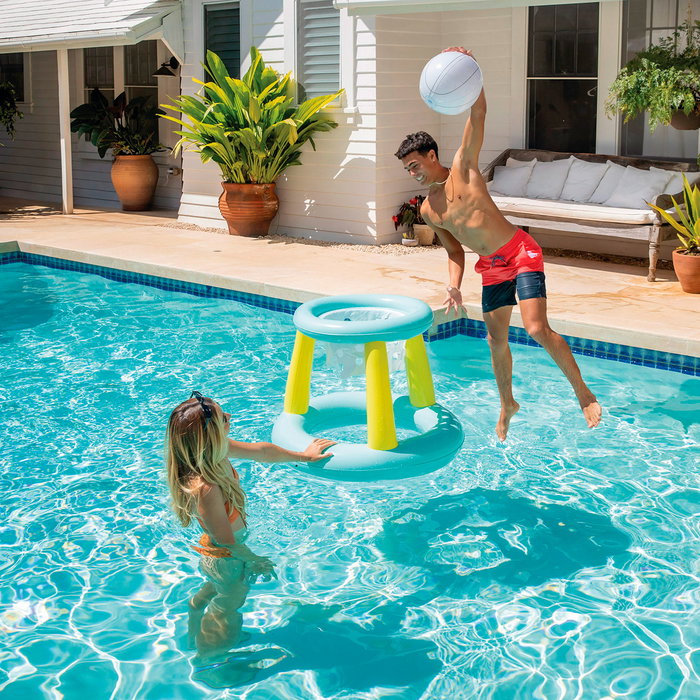 Intex Jeu de Basket Gonflable Mega 56500 pour Piscine avec Ballon - Ø86x64 cm dès 6 ans