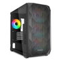 Sharkoon MK3 RGB Boîtier PC Gaming Micro-ATX avec 4 Ventilateurs RGB et Panneau en Verre