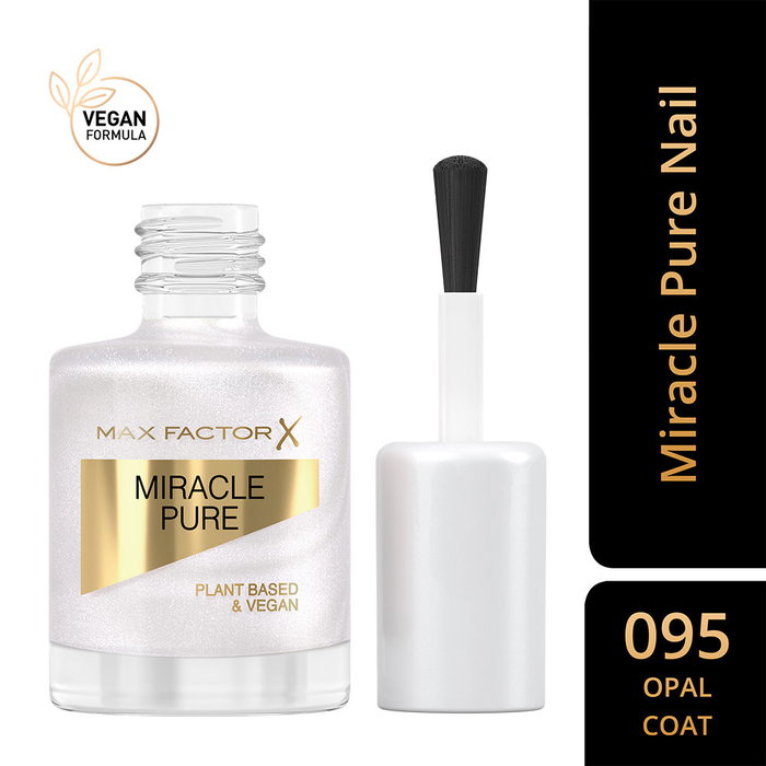 Max Factor Vernis à ongles Miracle Pure N°095 Opal Coat 12 ml - Formule Végane enrichie en vitamine E