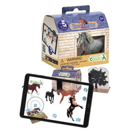 COLLECTA Drop Set Mini Écurie avec 3 chevaux miniatures et carte