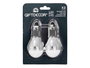 GIFTDECOR Set de 2 lampes LED à ampoule Gris