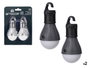 GIFTDECOR Set de 2 lampes LED à ampoule Gris