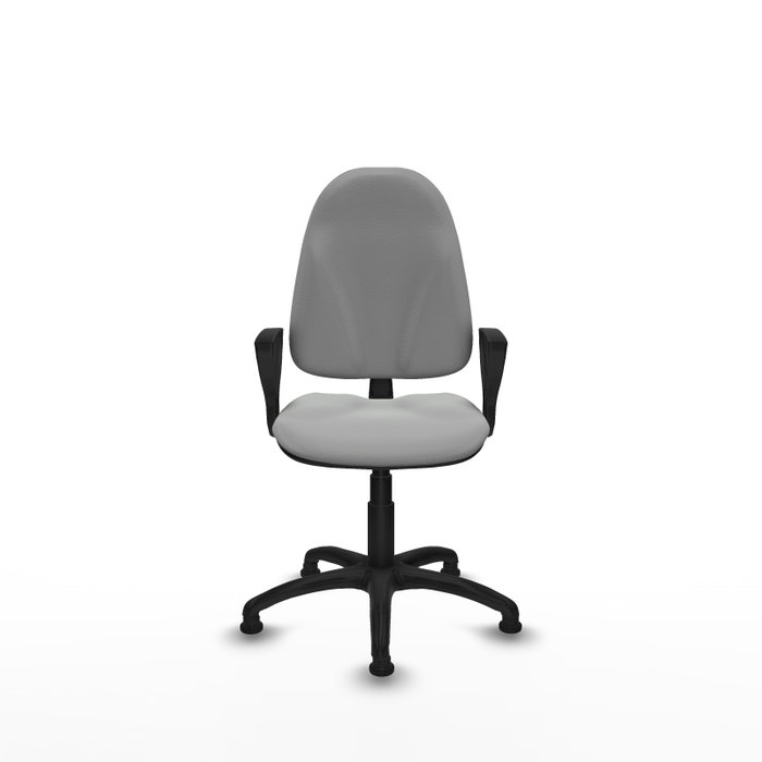 PIQUERAS Y CRESPO Chaise de bureau Algarra, similicuir gris clair, accoudoirs fixes