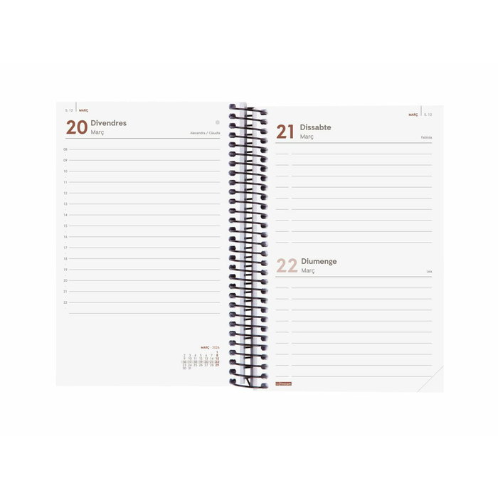 Agenda Finocam OPAQUE Bleu 11,7 x 18,1 cm 2026