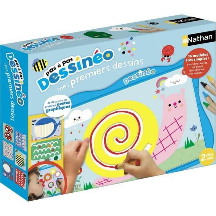 Nathan Dessinéo premiers dessins - 16 modèles évolutifs - Bleu
