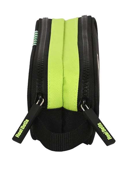 Safta Portatodo Double 21x8x6 cm Real Betis Balompie - Sac de rangement en polyester 600D, 3 ans, noir et vert lime