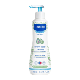 Mustela Hydra Bébé Lait Corporel Hydratant à l'Avocat pour le Corps - Flacon 300 ml