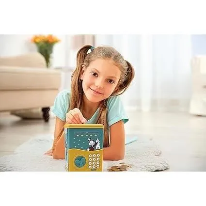 Lexibook Tirelire électronique Picsou avec code secret, fente pièces billets, musique et grande capacité, pour enfant