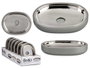 Berilo Porte-savon Gris Argenté 13 x 2.5 x 9.5 cm Plastique (Set de 12)