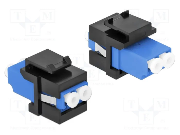 DELOCK Connecteur fibre optique Keystone LC duplex single-mode DELOCK Connecteur fibre optique Keystone LC duplex single-mode