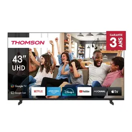 Thomson 43UG4S14 - Téléviseur LED 43" (109 cm) 4K UHD - Google TV avec Netflix et Disney+ - 2x HDMI 2.1 - WiFi, Bluetooth