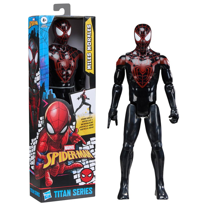 Hasbro Marvel Titan Series - Figurine Miles Morales articulée 30 cm - Détails inspirés des comics - Âge recommandé +4 ans Hasbro Marvel Titan Series - Figurine Miles Morales articulée 30 cm - Détails inspirés des comics - Âge recommandé +4 ans