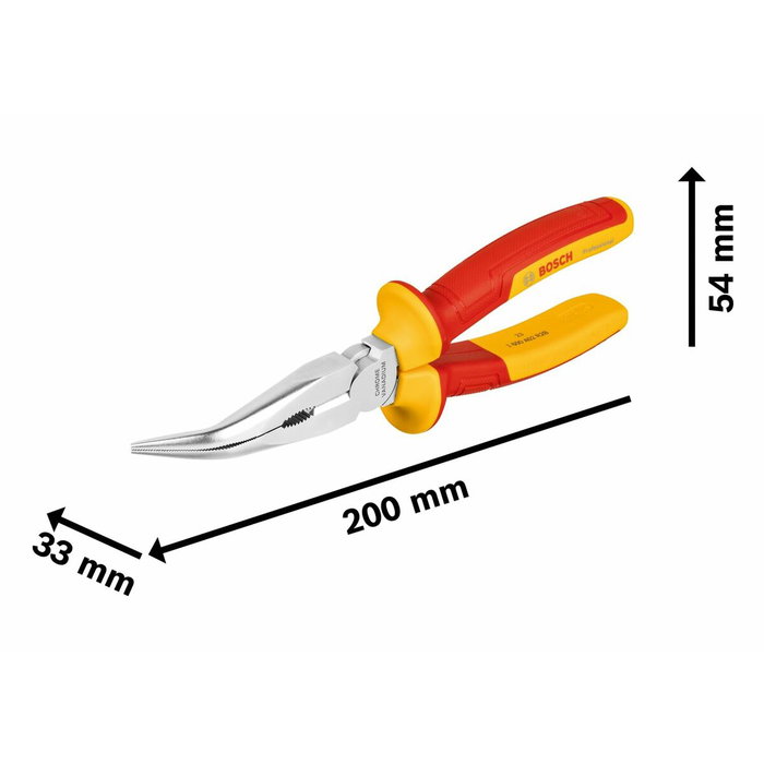Bosch Professional Pince VDE à bec long coudée 200 mm