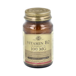 SOLGAR Vitamine B2 100 mg Riboflavine 100 gélules végétales Complément alimentaire