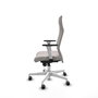Piqueras Y Crespo Fauteuil Albacete, Similicuir Blanc, Mécanisme Synchrone, Base Polyamide