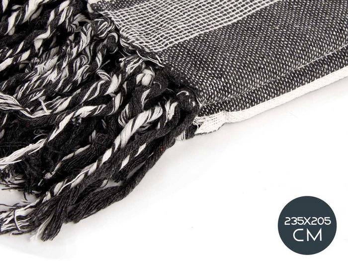 GIFTDECOR Plaid Multiusos Rayas Gris Foncé 235x205cm