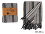 GIFTDECOR Plaid Multiusos Rayas Gris Foncé 235x205cm