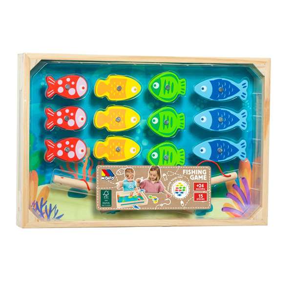 Molto - Jeu de pêche en bois pour enfants - 22 x 22 x 8.5 cm - Âge recommandé : 3 ans - Sans piles - Langues : espagnol, anglais Molto - Jeu de pêche en bois pour enfants - 22 x 22 x 8.5 cm - Âge recommandé : 3 ans - Sans piles - Langues : espagnol, anglais