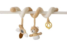 Creaciones Llopis Ressort ours beige 25cm, jouet peluche en polyester pour enfants à partir de 3 ans