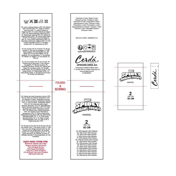 Pyjama Enfant Spidey Bleu M