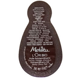 Melvita L'Or Bio - Huile Corporelle Biologique Nourrissante - Multifonction Corps, Visage et Cheveux - Jour et Nuit - Échantillon 3 ml