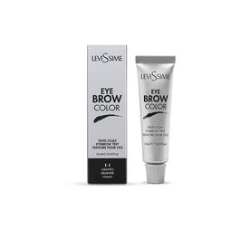 Levissime Eye Brow Color Tinte Cejas - Teinture pour Sourcils en Gel Couleur Graphite 1-1 - 15 mL - Couverture Intense et Totale