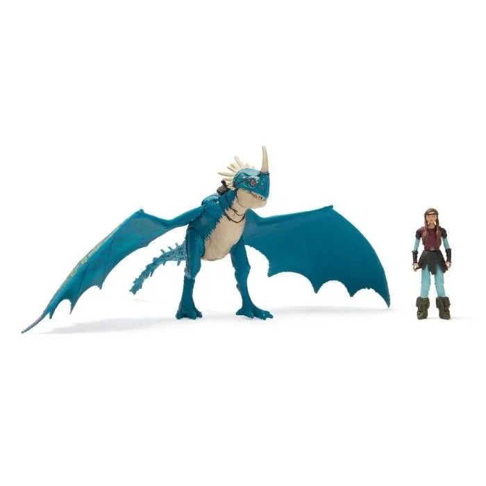 Spin Master Pack Dragon et Viking 25 cm - Figurine articulée inspirée du film Dragons - Jouet pour enfants à partir de 4 ans