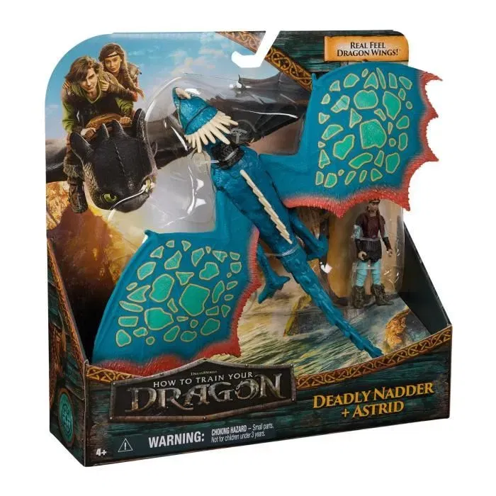 Spin Master Pack Dragon et Viking 25 cm - Figurine articulée inspirée du film Dragons - Jouet pour enfants à partir de 4 ans
