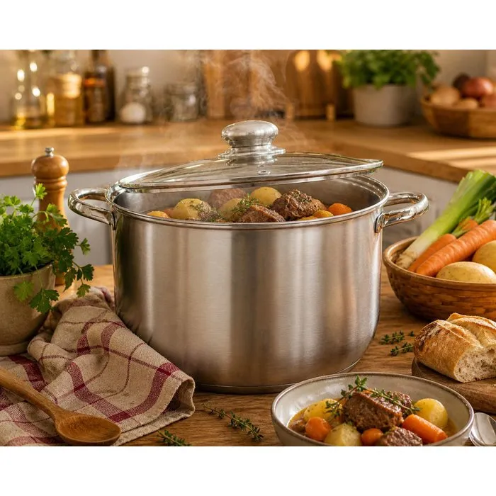 Baumalu Traiteur en Inox Ø 36 cm - 32 L avec Couvercle