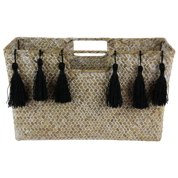 Home Deco Factory Porte-revues tressé 35x18x20 cm