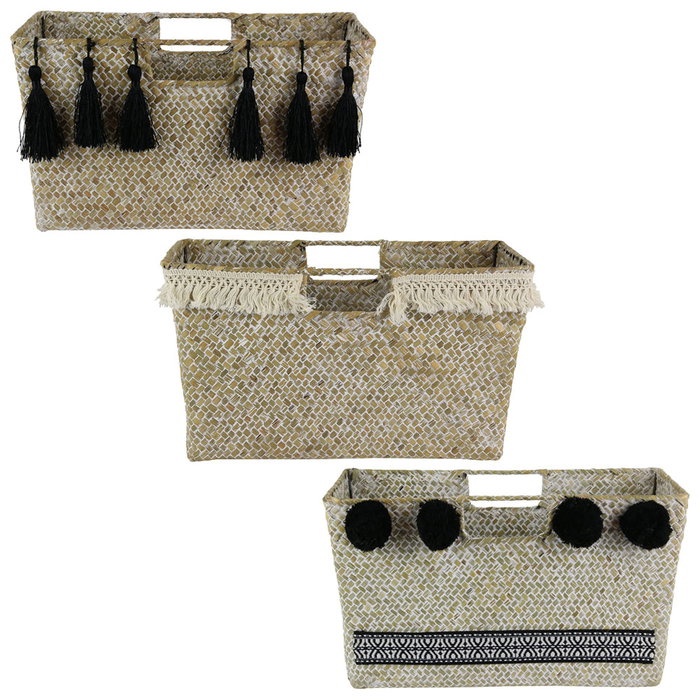 Home Deco Factory Porte-revues tressé 35x18x20 cm