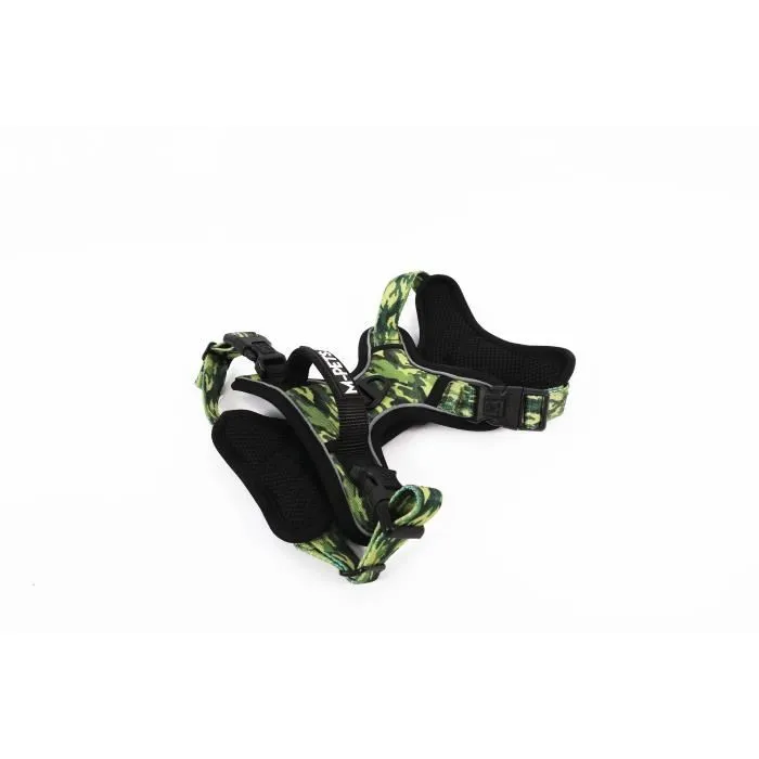 M Pets Harnais HIKING - Taille M, camouflage, tissu rembourré, attache sécurité et poignée, laisse dos/avant pour chien M Pets Harnais HIKING - Taille M, camouflage, tissu rembourré, attache sécurité et poignée, laisse dos/avant pour chien