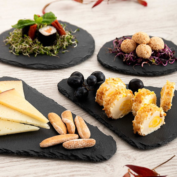 Quid Plateau Ardoise Triangulaire Gastro Fun 20x13 cm