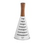 Andrea House Cc68027 Râpe en acier inoxydable et acacia Ø10,5 x 24 cm avec 3 types de perforations
